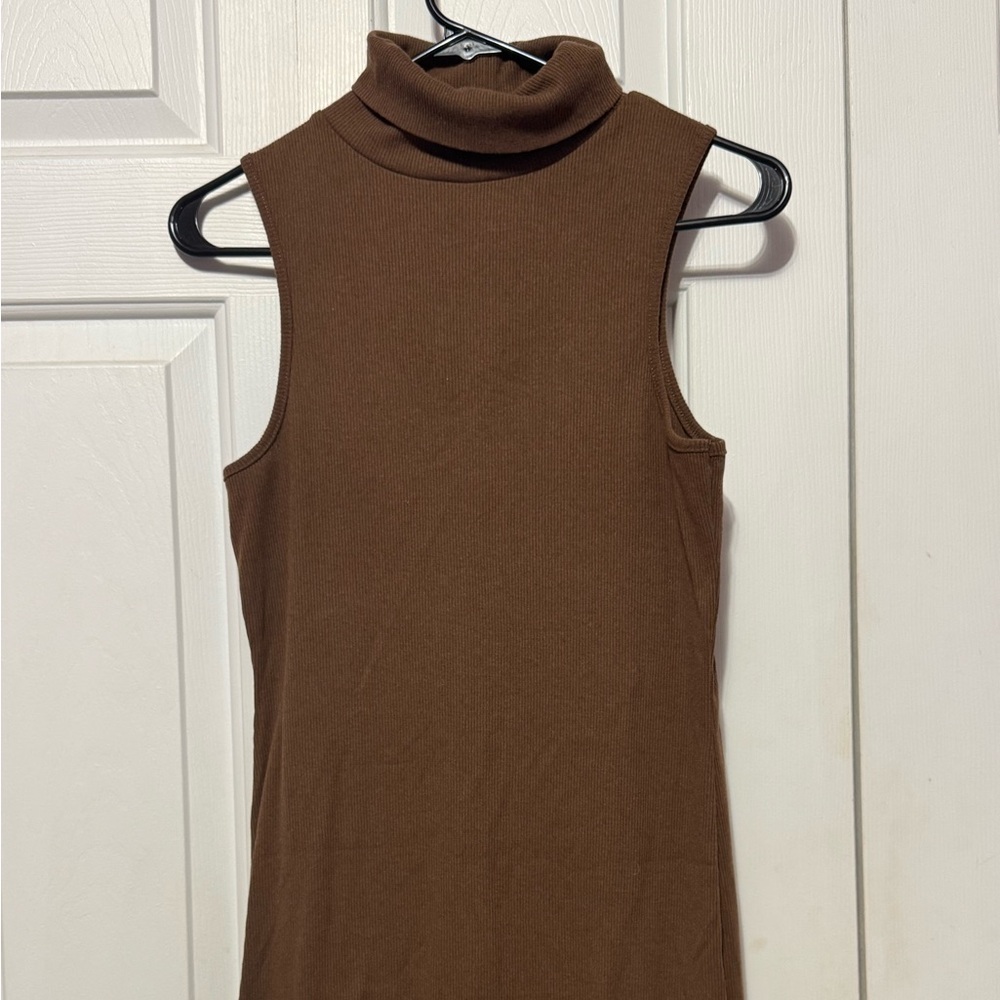 Midi brown dress summer long